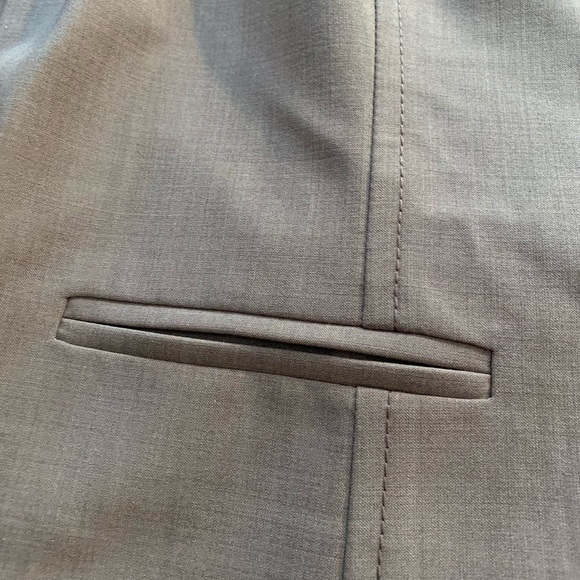 W by Worth Blazer Ruffle Back Brown Size 14 - Picture 8 of 8